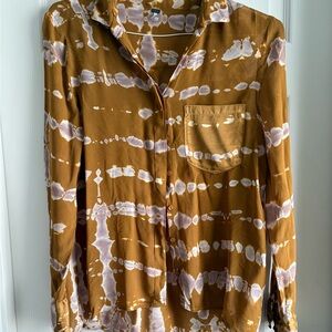 YFB stylish mustard and white blouse, size M
